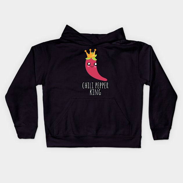 Chili Pepper King Cute Kids Hoodie by DesignArchitect